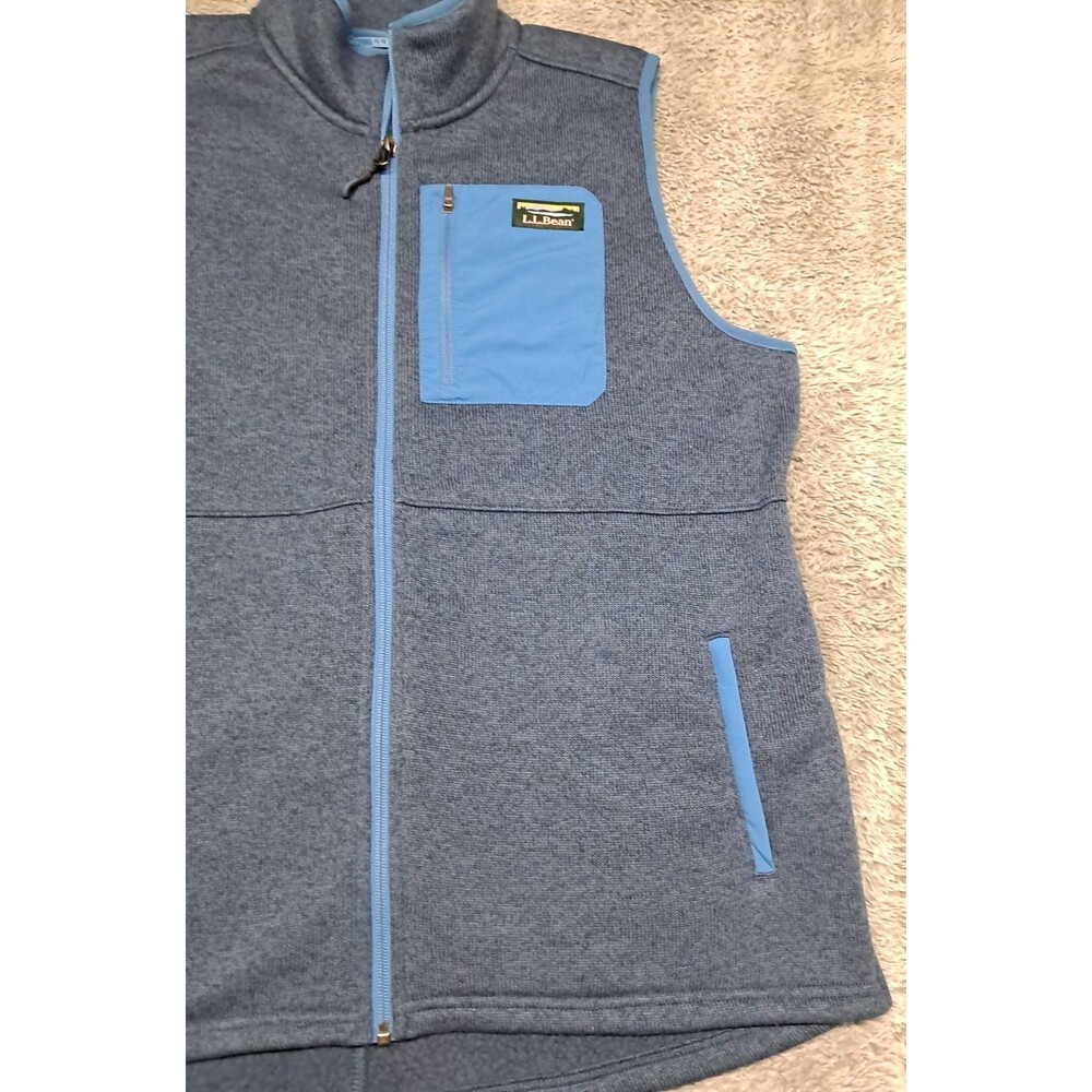 L.L. Bean Sweater Vest Fleece Womens XL Petite Mock Neck Full Zip Hiking Outdoor - Picture 4 of 10